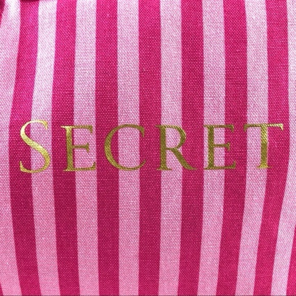 Victoria's Secret Icon Pink Stripe Weekender Large Duffle Bag - Picture 3 of 9